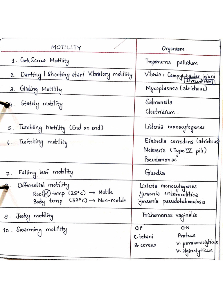 Motility | PDF