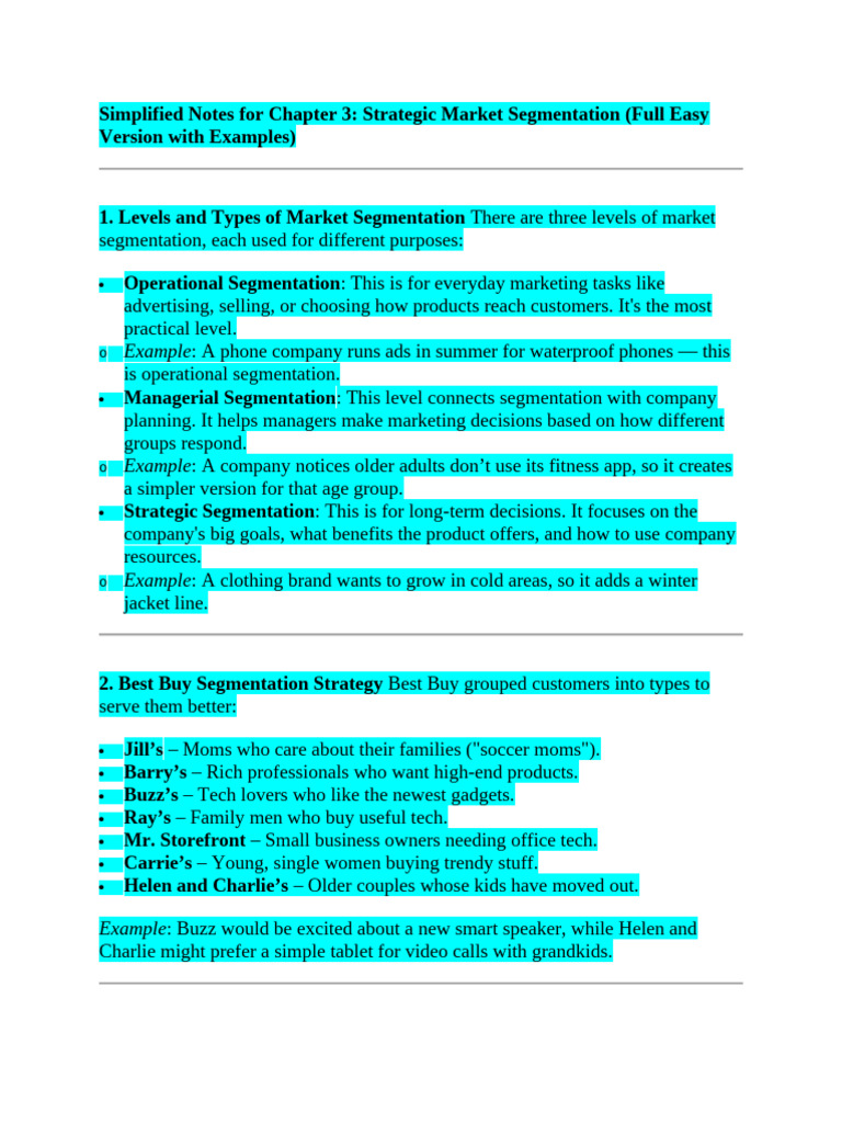 Strategic Market Segmentation Insights | PDF | Market Segmentation | Brand