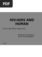 Hiv/Aids and Human: Click To Edit Master Subtitle Style