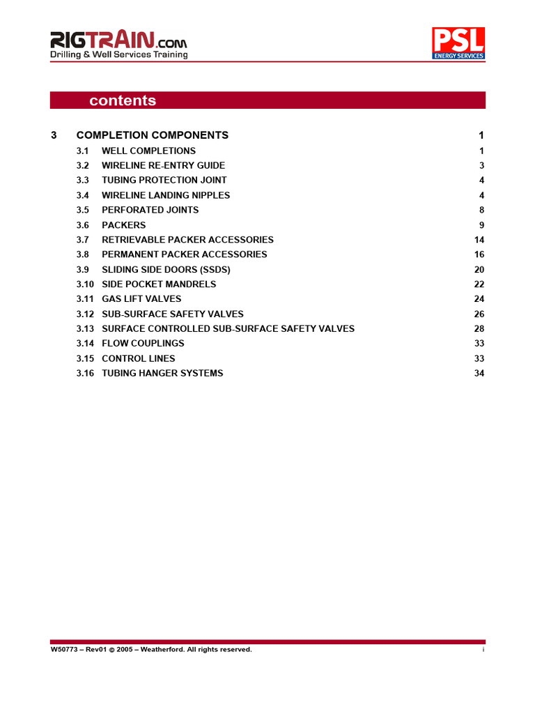 Well Completion Components Guide | PDF | Casing (Borehole) | Valve