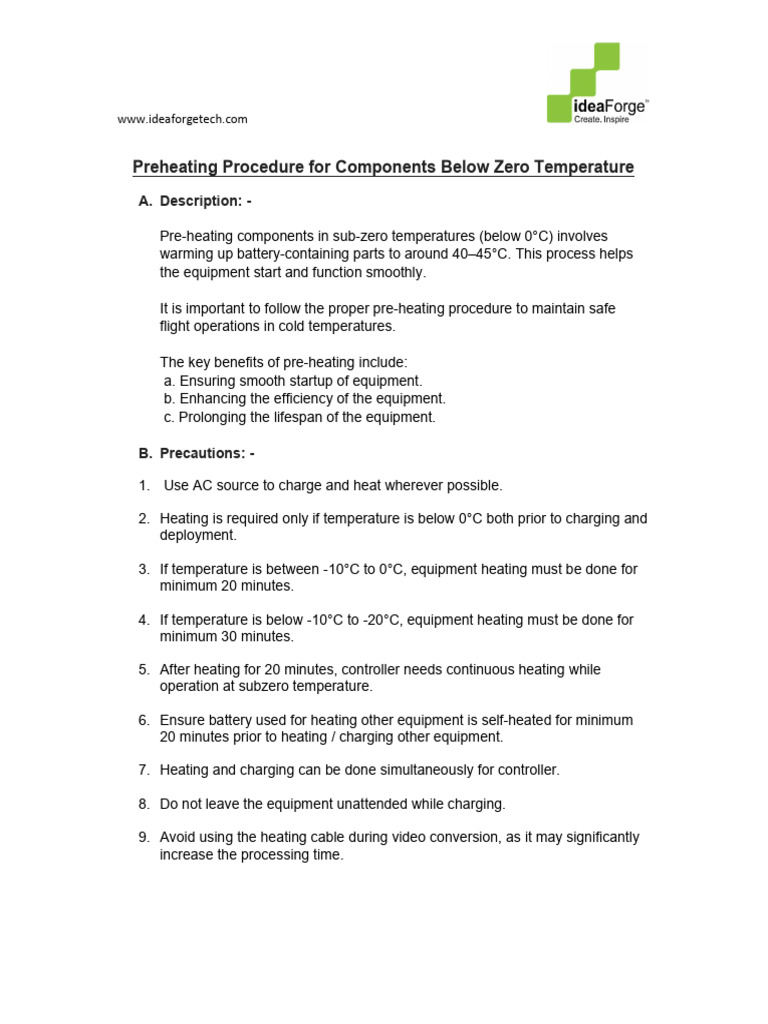 Preheating Procedure for Cold Equipment | PDF