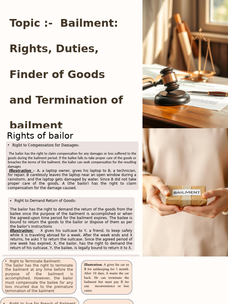 Termination of Bailment Explained | PDF | Negligence | Damages