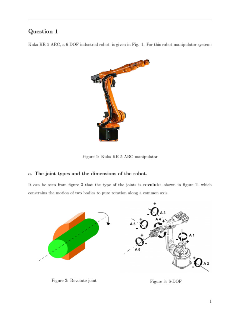 Kuka KR 5 ARC Robot Kinematics Analysis | PDF | Mechanics ...