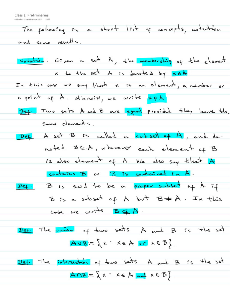 Class 1 | PDF