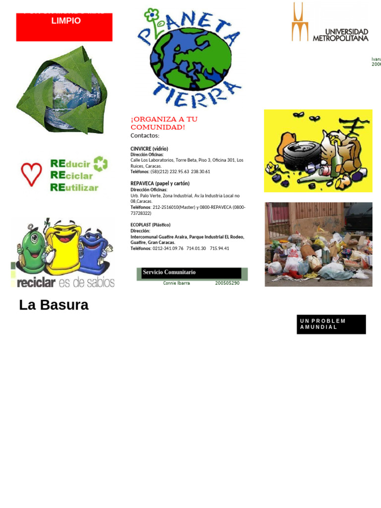 Control y reciclaje de basura en Caracas | PDF | Residuos | Vertedero