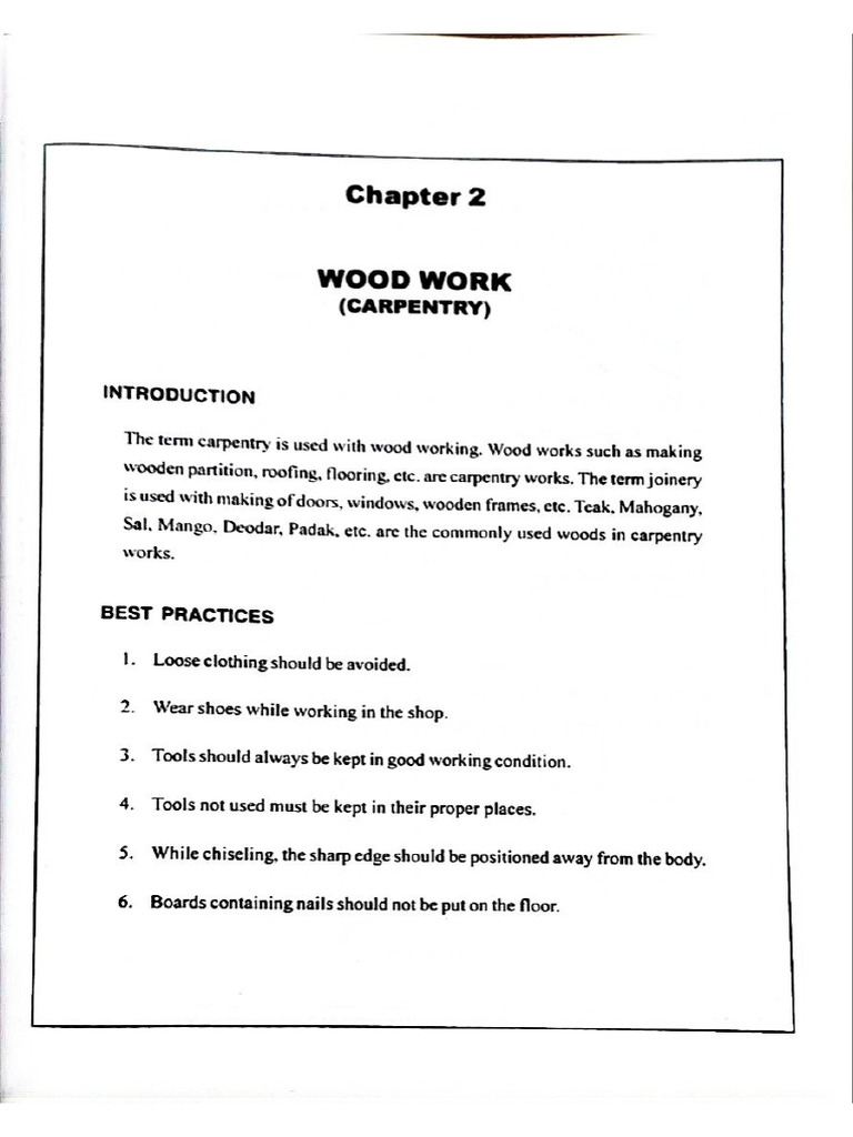 Carpenting Introduction | PDF