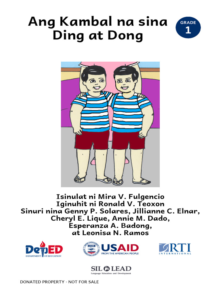 Ang Kambal Ding at Dong's Lesson PDF Philippines