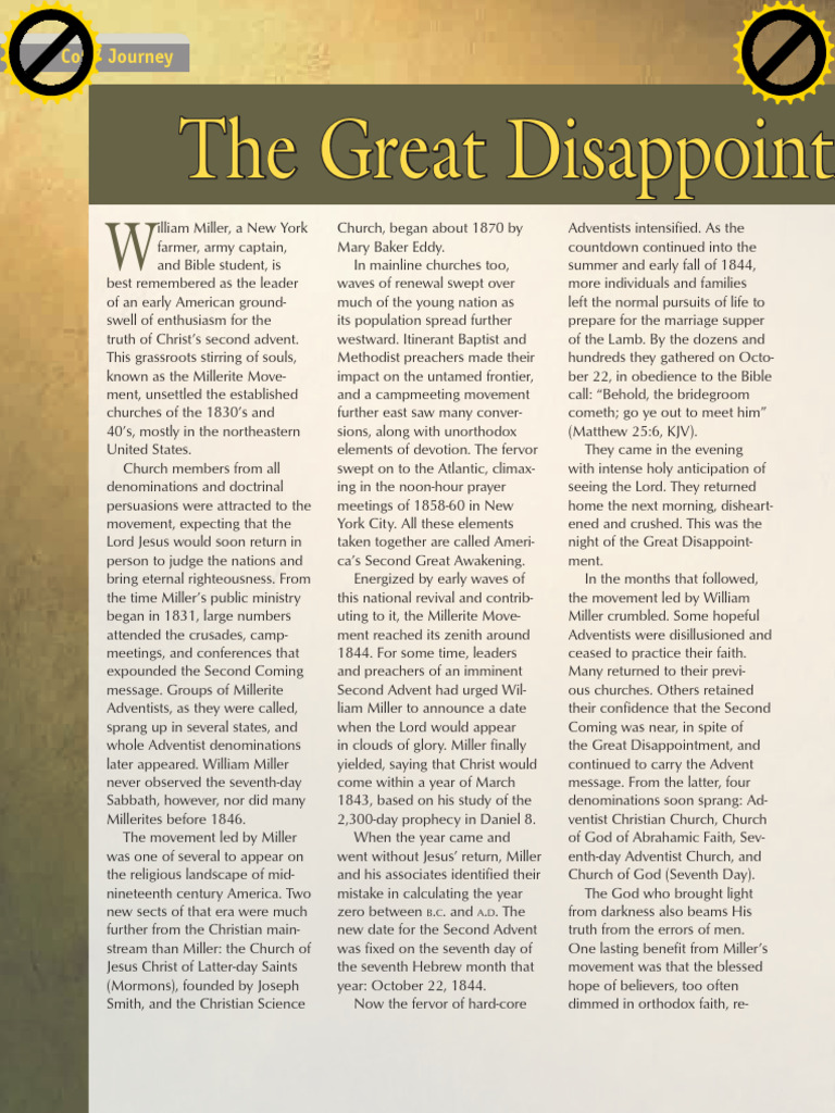 The Great Disappointment of 1844 | PDF | Systematic Theology ...