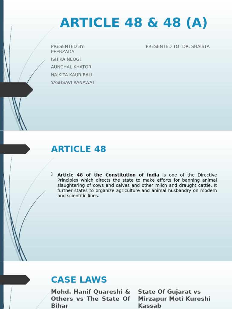Overview of Articles 48 & 48A | PDF