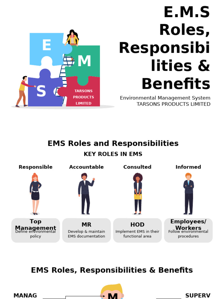 E.M.S Roles, Responsibilities & Benefits | PDF | Regulatory Compliance ...