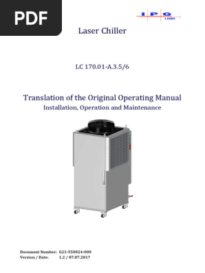 IPG LC 170 Chiller Operating Manual | PDF | Switch | Electricity