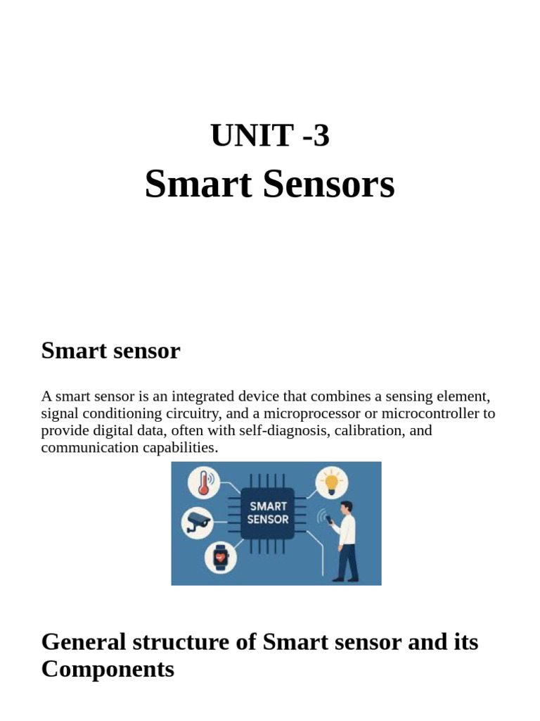 Overview of Smart Sensors | PDF | Analog To Digital Converter ...