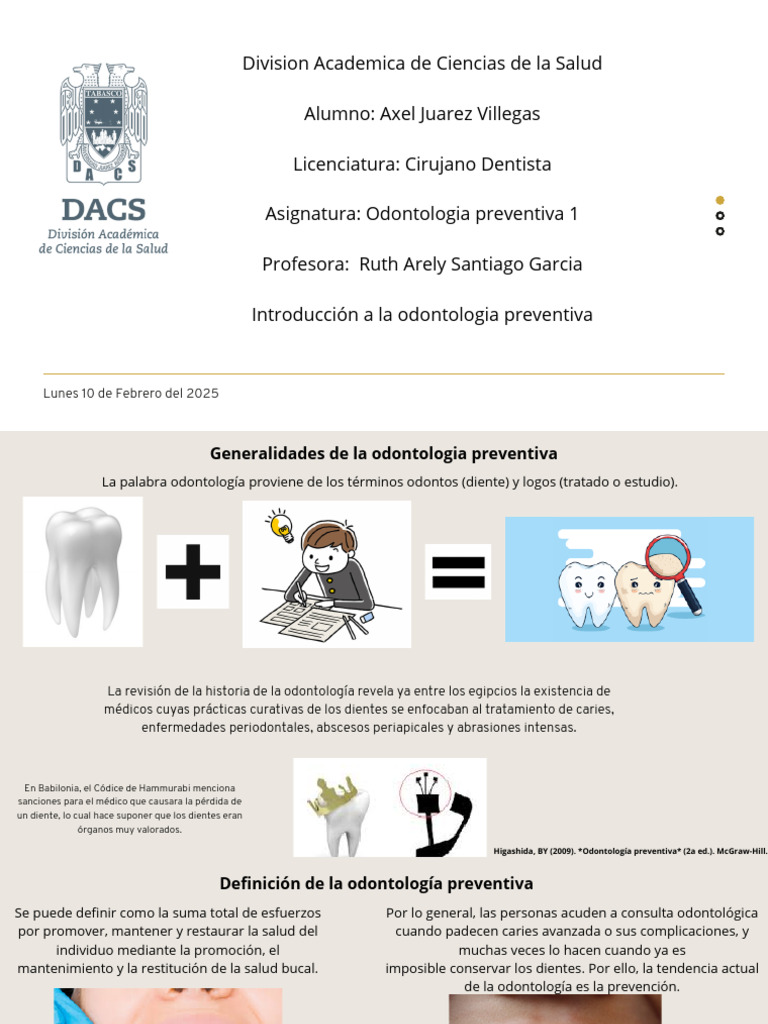 Definición de Odontología Preventiva | PDF | Odontología | Enfermedades ...