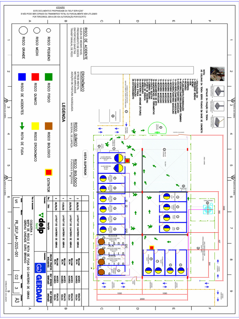1 - Layout 2D - Pag.02 - Mapa de Risco e Rota de Fuga | PDF