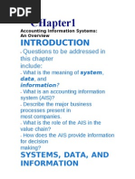 Systems, Data, and Information: Questions To Be Addressed in This Chapter Include