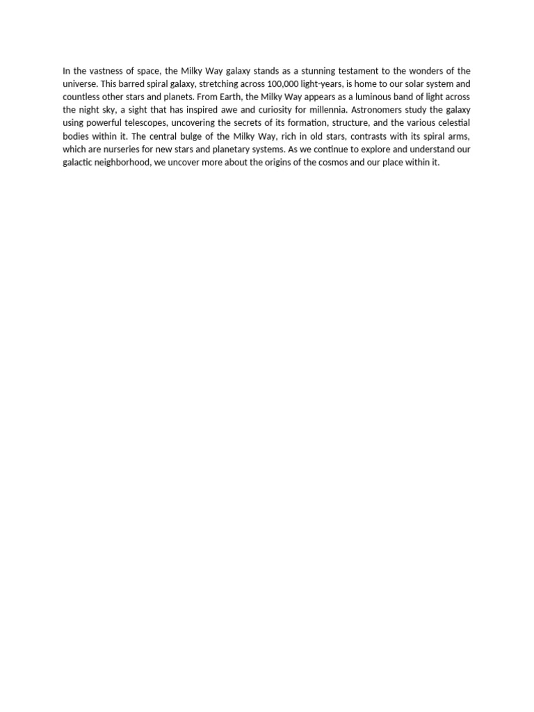 In The Vastness of Space-Assignment | PDF