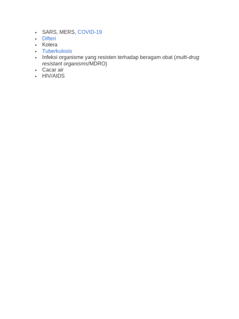 Diagnosa Ruang Isolasi | PDF