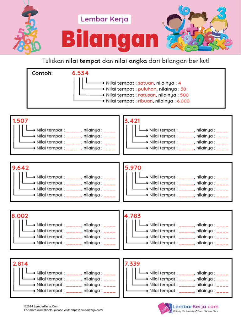 LKC Bilangan 600. Nilai Tempat Bilangan Ribuan | PDF