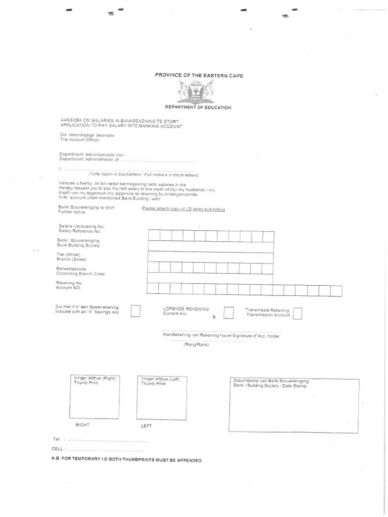 Bank Form | PDF