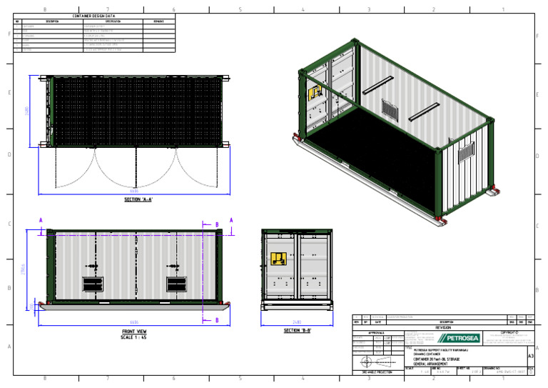 20ft Oil Storage Container Design | PDF