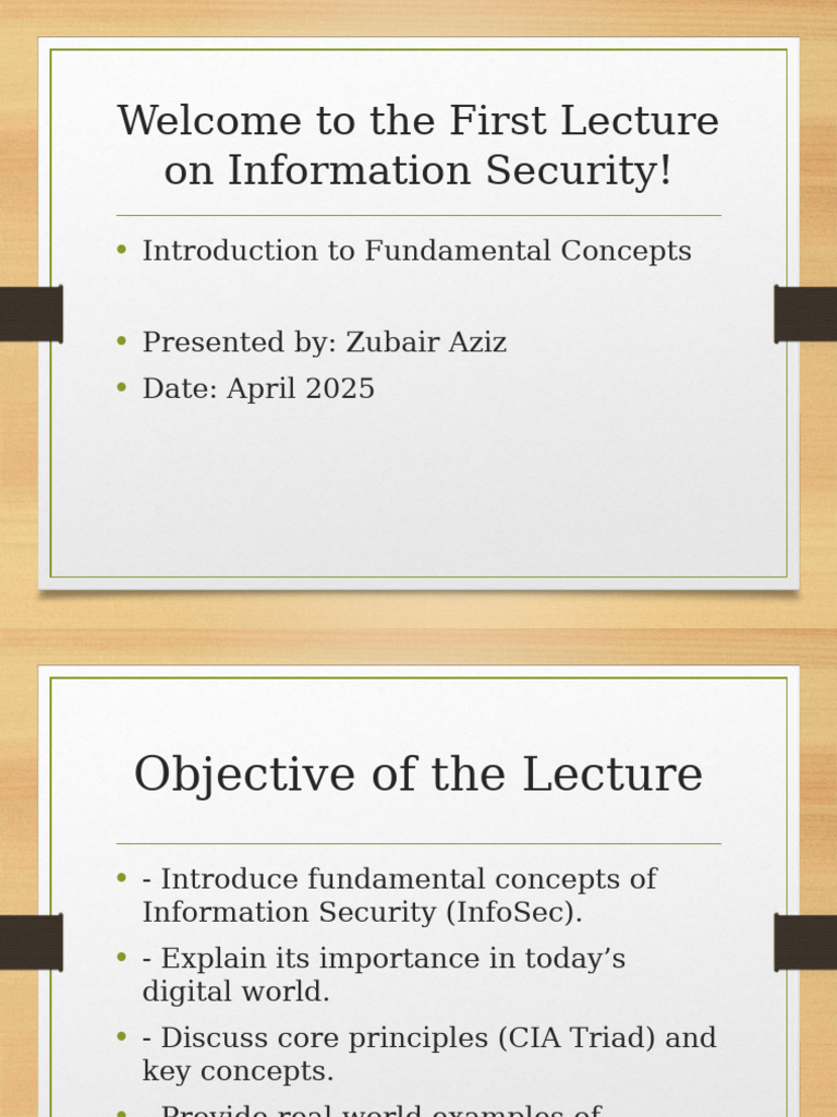Introduction to Information Security Concepts | PDF