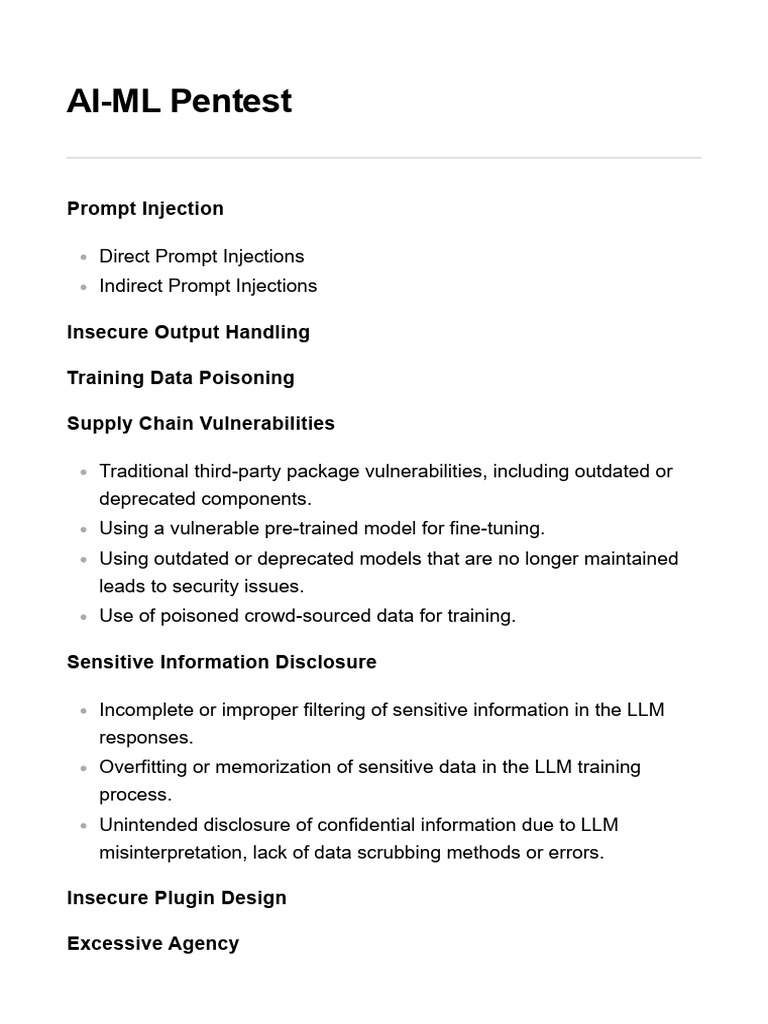 AI ML Pentest | PDF
