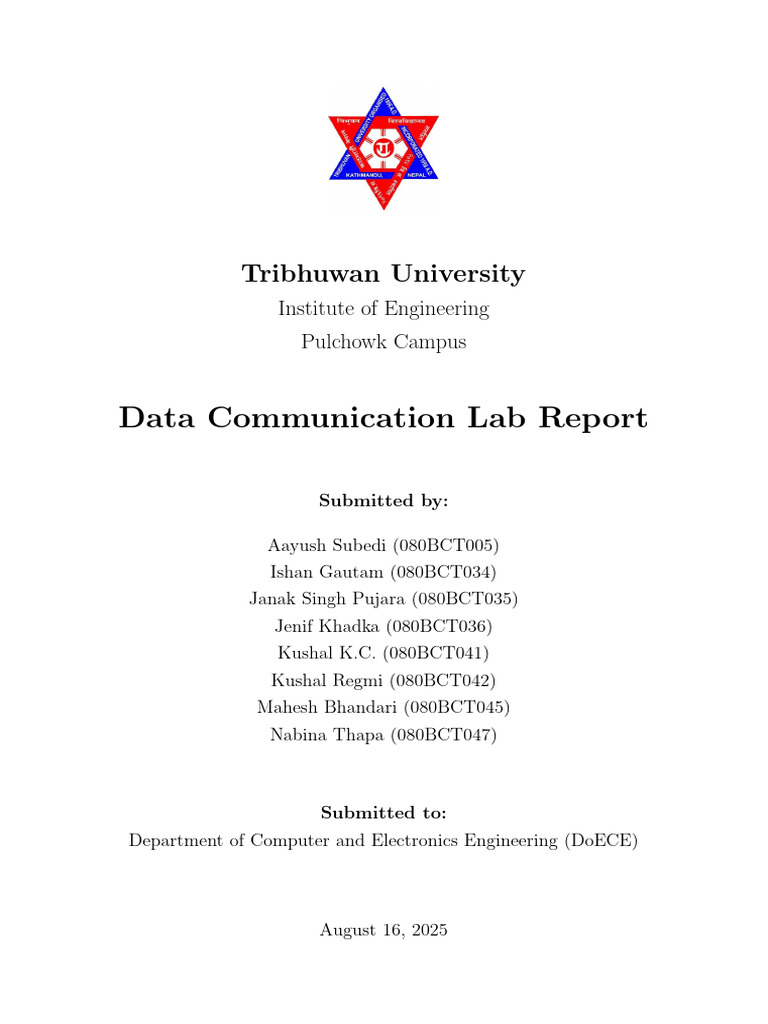 Data Communication Lab Report Summary | PDF | Analog To Digital ...