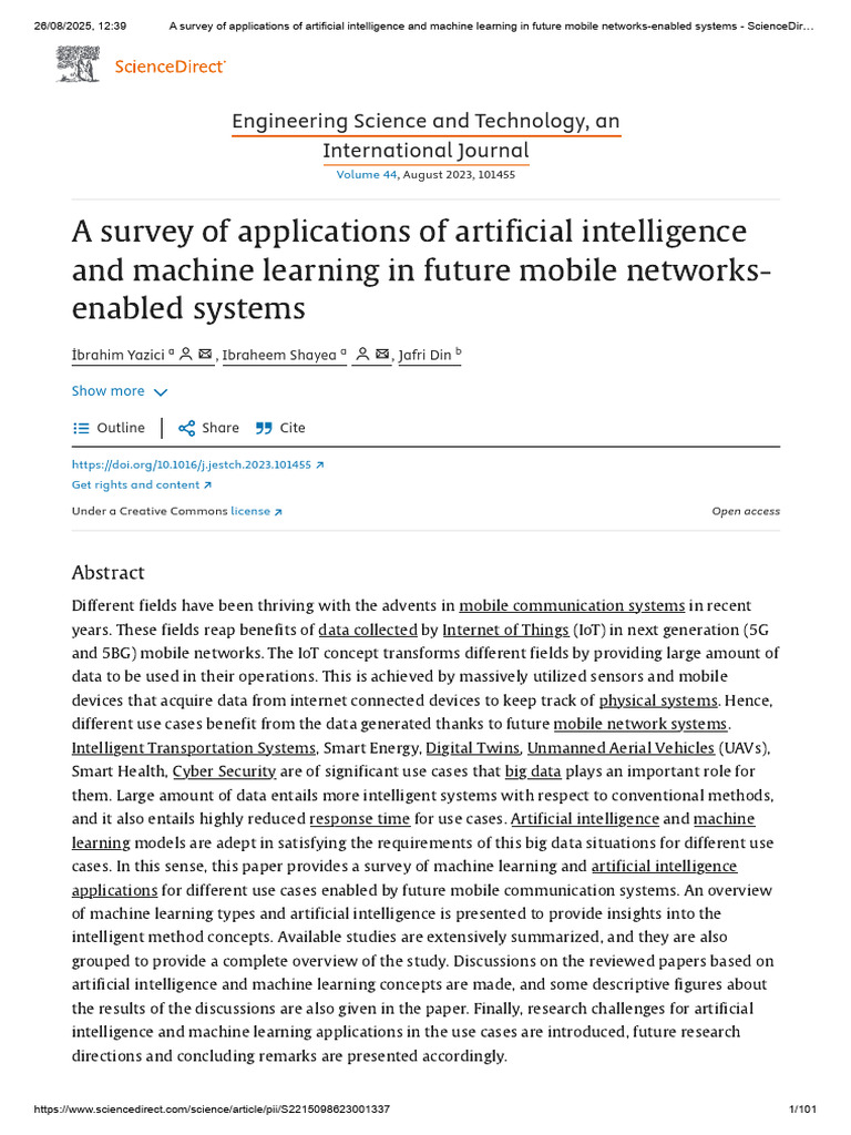 A Survey of Applications of Artificial Intelligence and Machine ...
