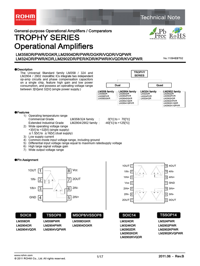 LM324DR Operational Amplifier Datasheet | PDF | Operational Amplifier ...