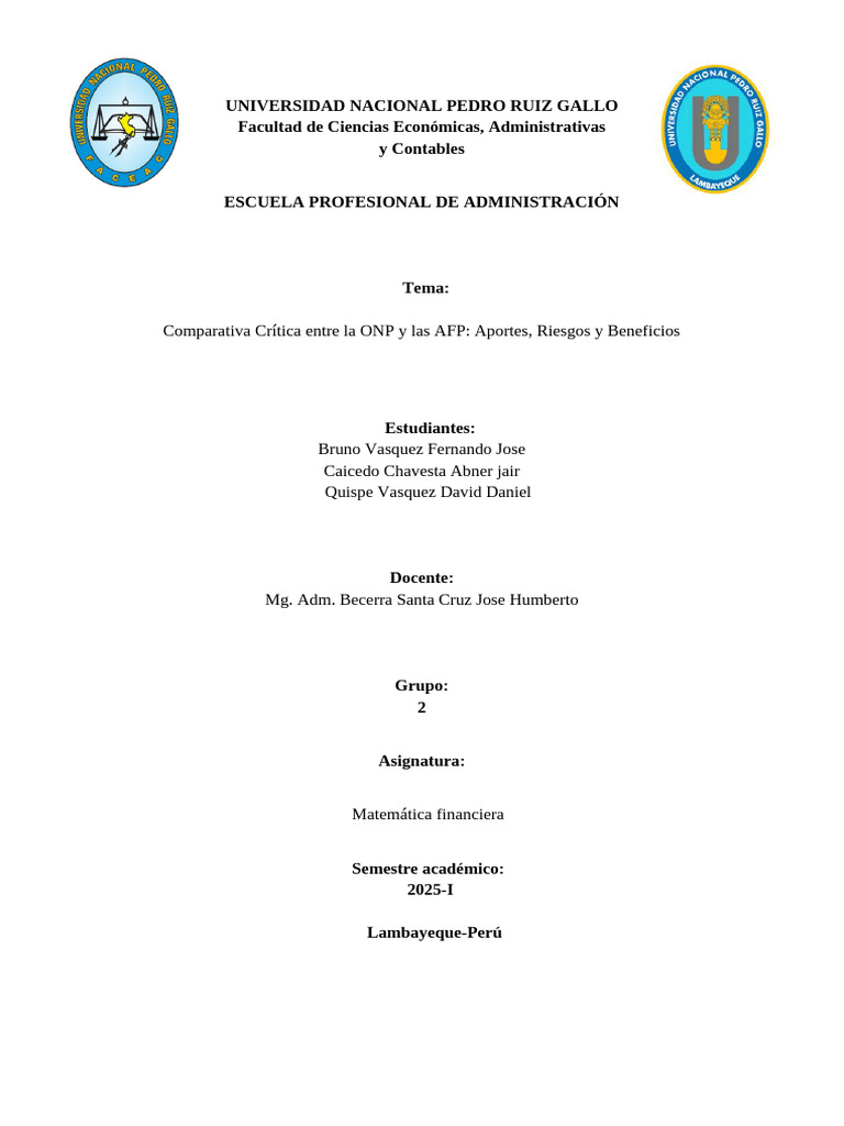 ONP vs AFP: Comparativa de Beneficios | PDF | Pensión | Jubilación