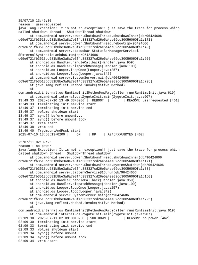 Android Shutdown Process Logs | PDF | Cloud Clients | Thin Clients