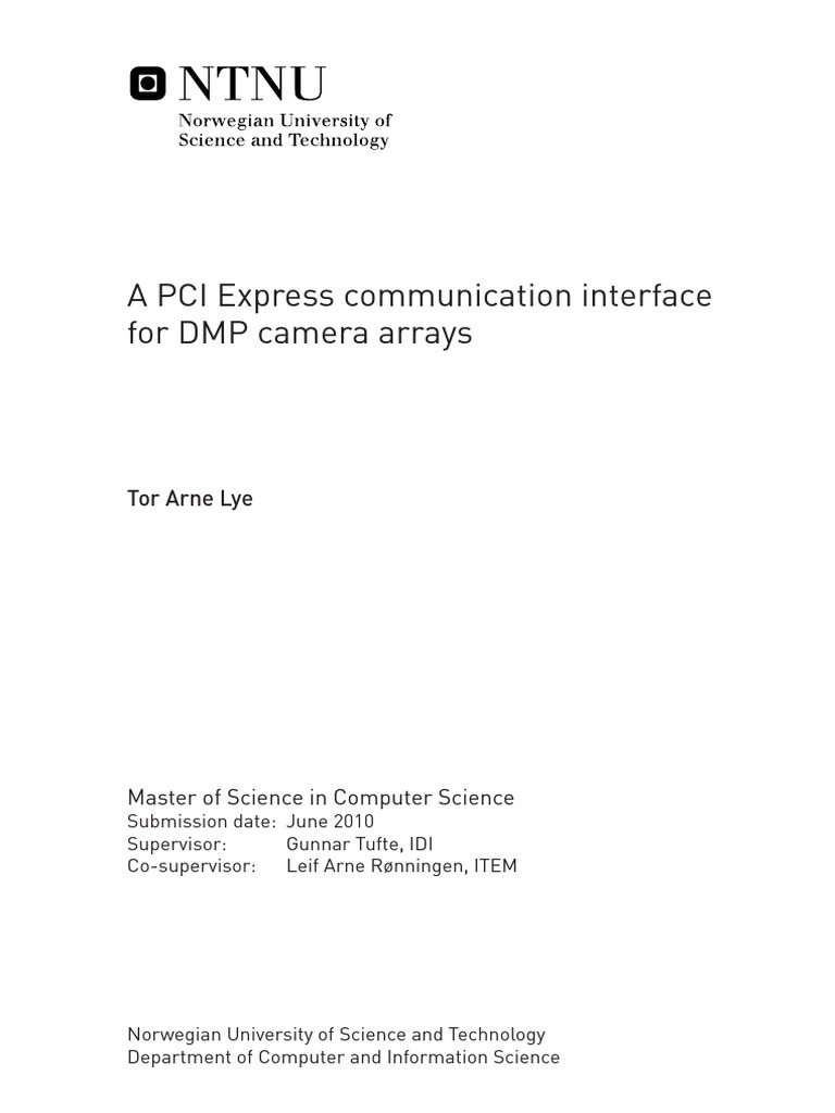 PCI Express Interface for DMP Cameras | PDF | Field Programmable Gate ...