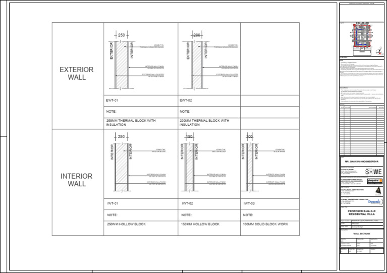 Wall Construction Specifications for Villa | PDF | Home | Bathing