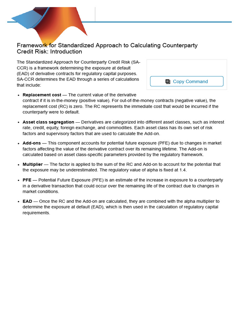 Standardized Approach for Counterparty Risk | PDF | Derivative (Finance ...