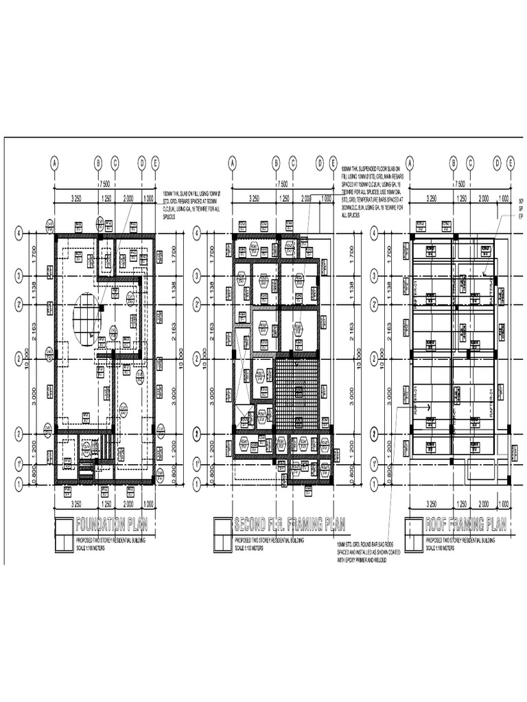 Two Storey Residential Building Plans | PDF