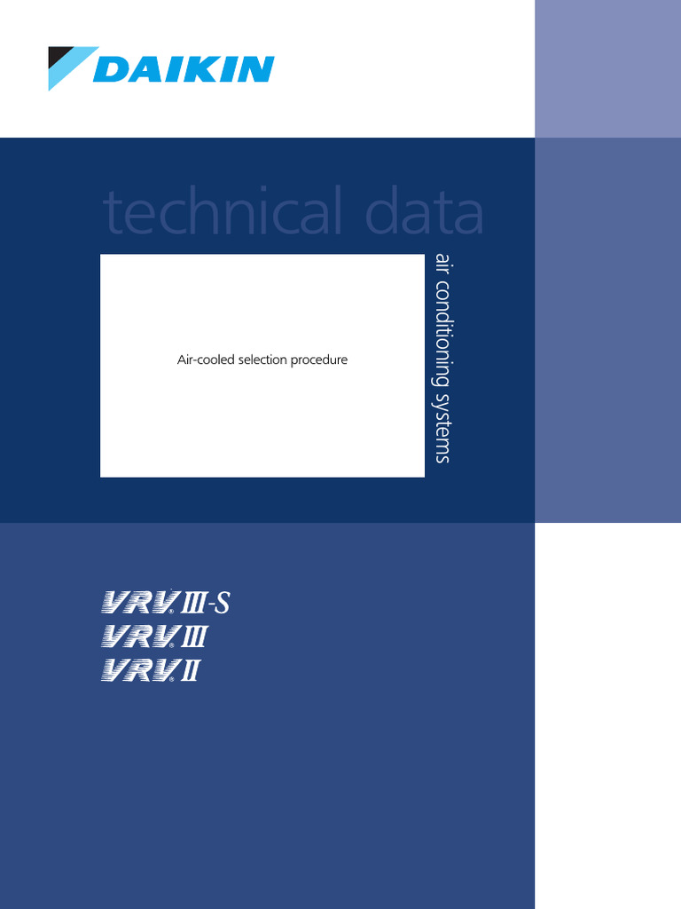 Air-Cooled VRV System Selection Guide | PDF | Air Conditioning | Pipe ...