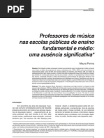 Professores de música nas escolas públicas de ensino fundamental e médio