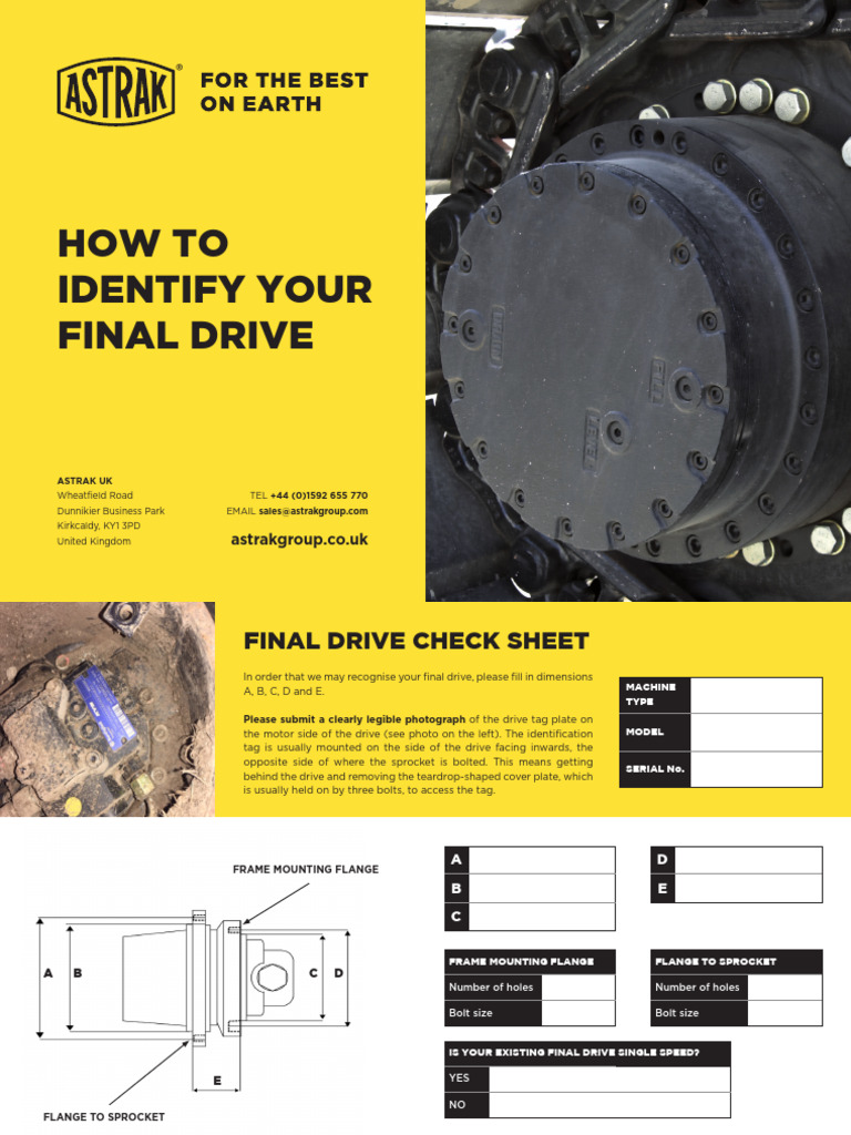 Final Drive Check Sheet NEW | PDF