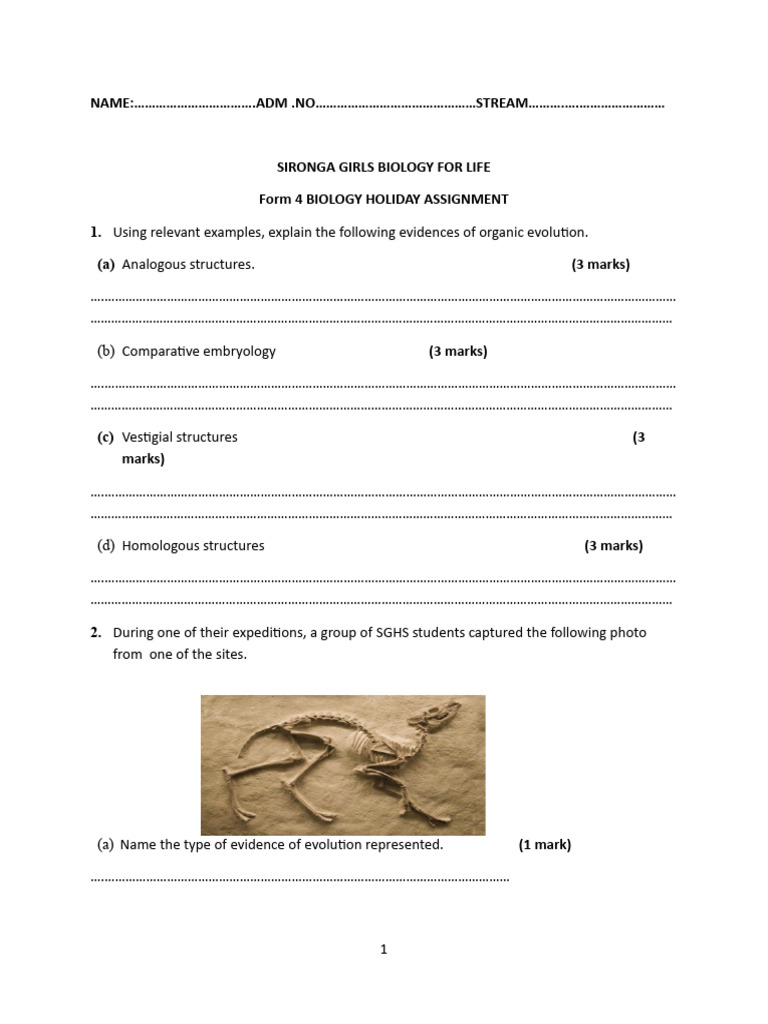 Form 4 Holiday August | PDF | Genotype | Biological Evolution