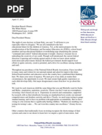 Download NSBA Presidents Letter to Obama Asking for a National Dialogue on Public Educations Direction by lps2001 SN90650015 doc pdf