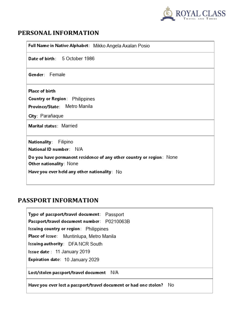 COVA Form Submission for Visa Application | PDF | Travel Visa | Metro ...
