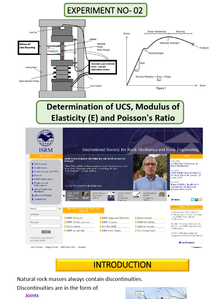 UCS, Elasticity, and Poisson's Ratio in Rocks | PDF | Deformation ...