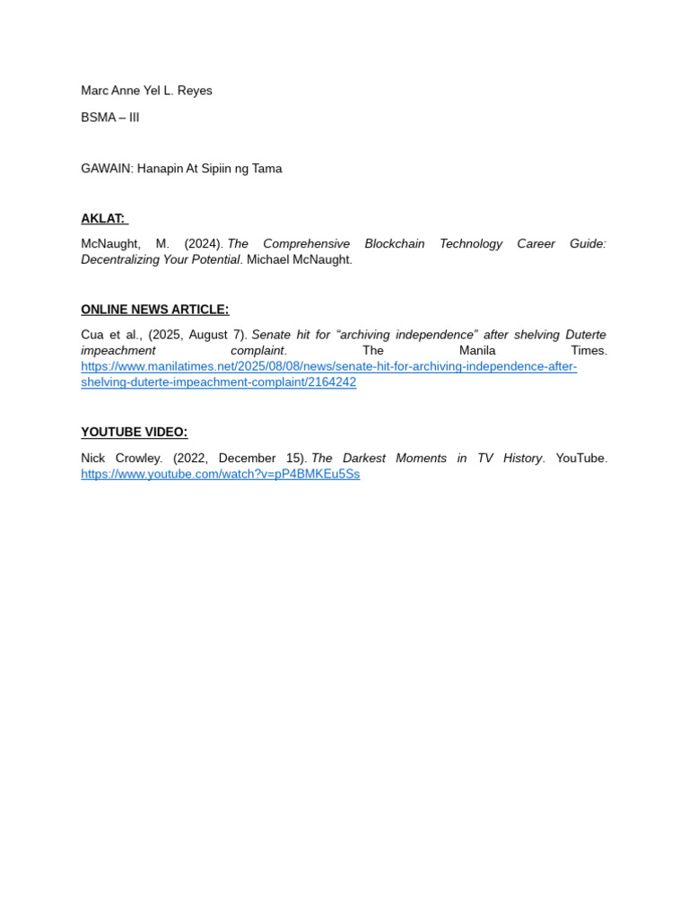 Overview of Recent Media Sources | PDF