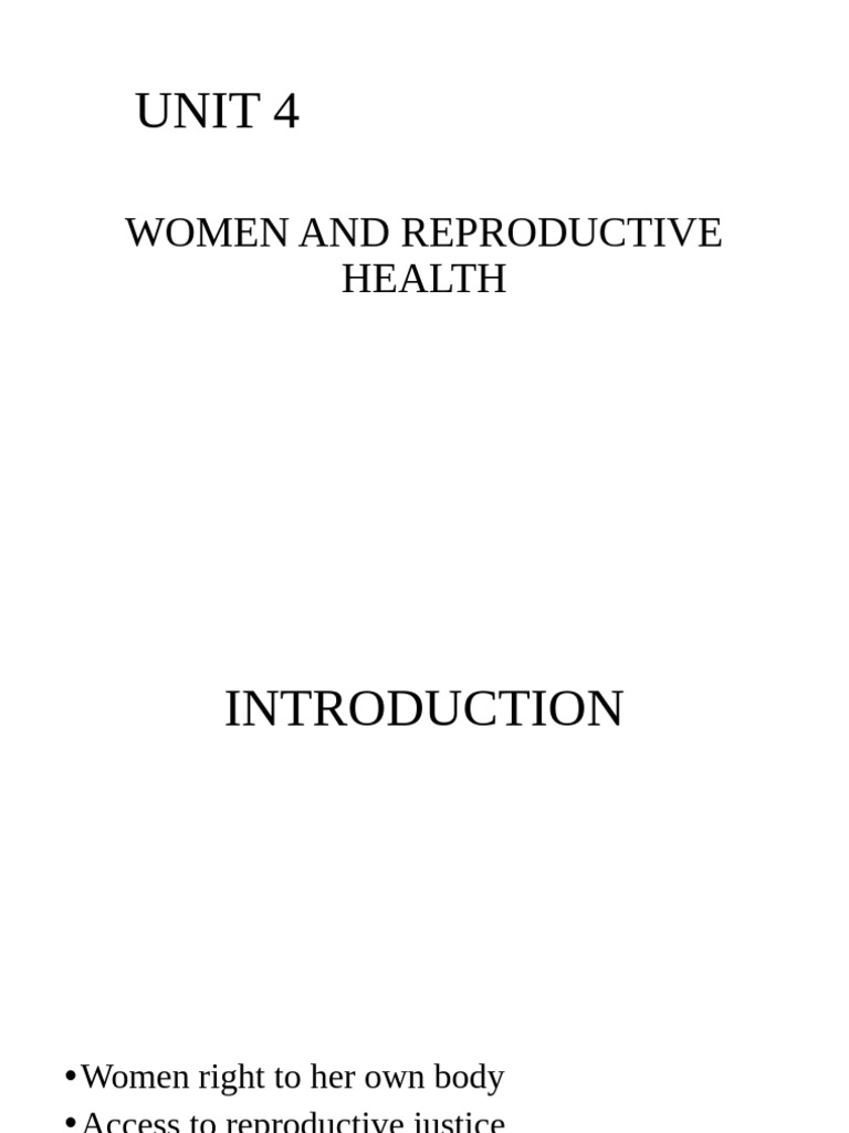 4-Women and Reproductive Health | PDF | Sexually Transmitted Infection ...