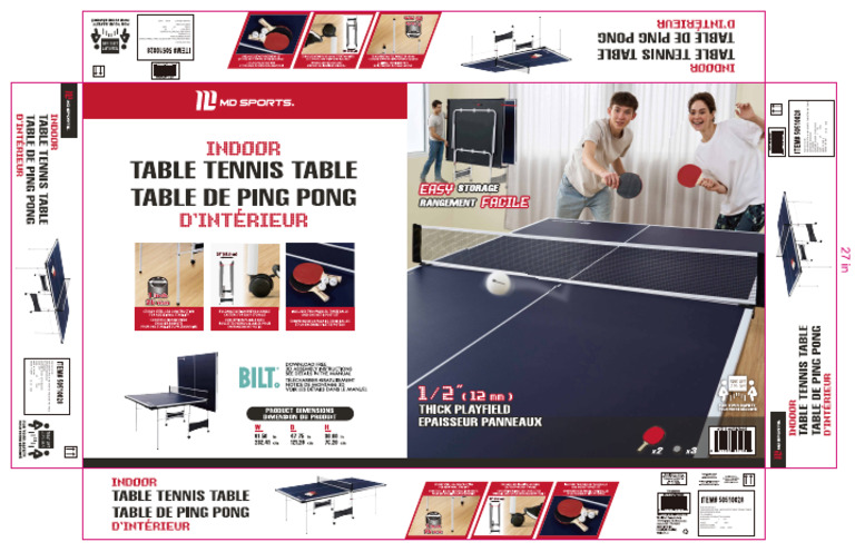 MD Sports Table Tennis Table Details | PDF