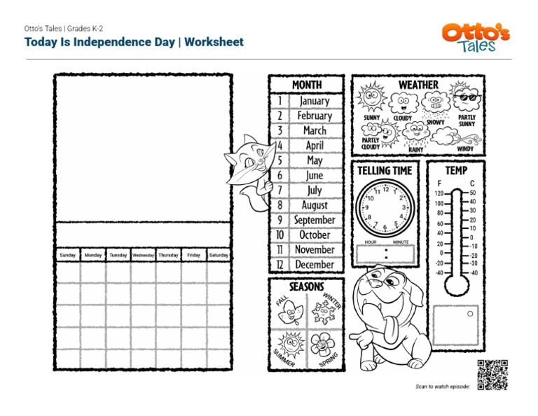 Today Is Independence Day Worksheet Pdf