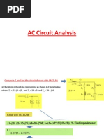 AC Analysis by MATLAB