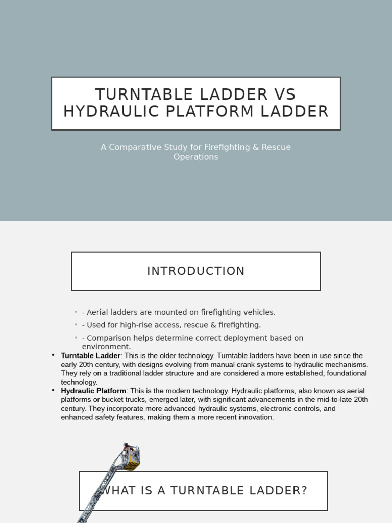 Turntable vs Hydraulic Ladder Analysis | PDF | Fire Engine | Truck