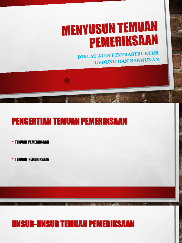 Temuan Pemeriksaan Audit Infrastruktur | PDF