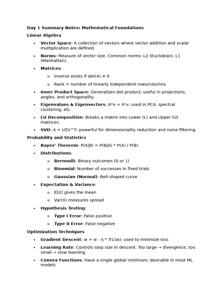 Day 1 Notes | PDF